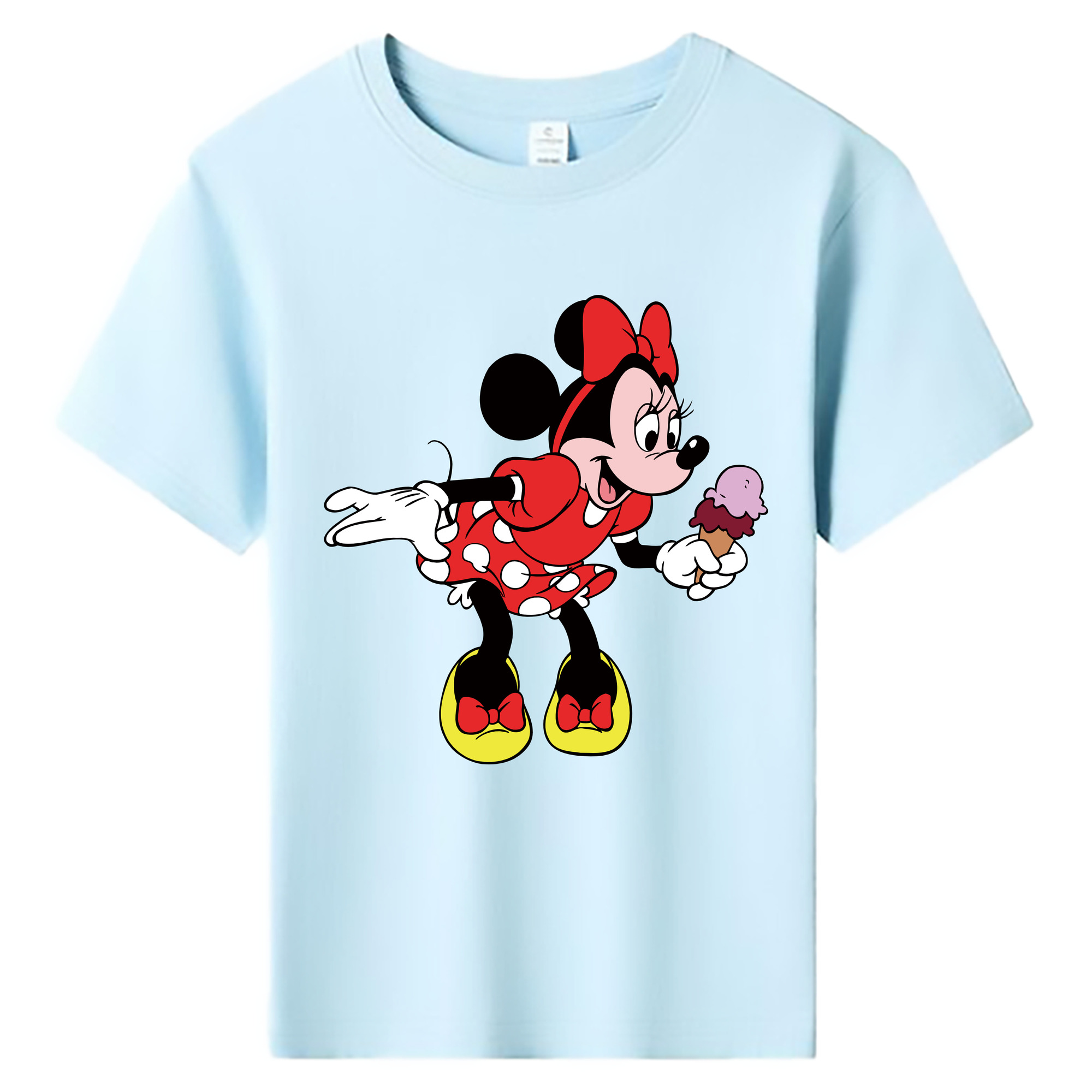 ミッキーマウス Mickey Mouse 綿100％キッズTシャツ（フロントプリント）